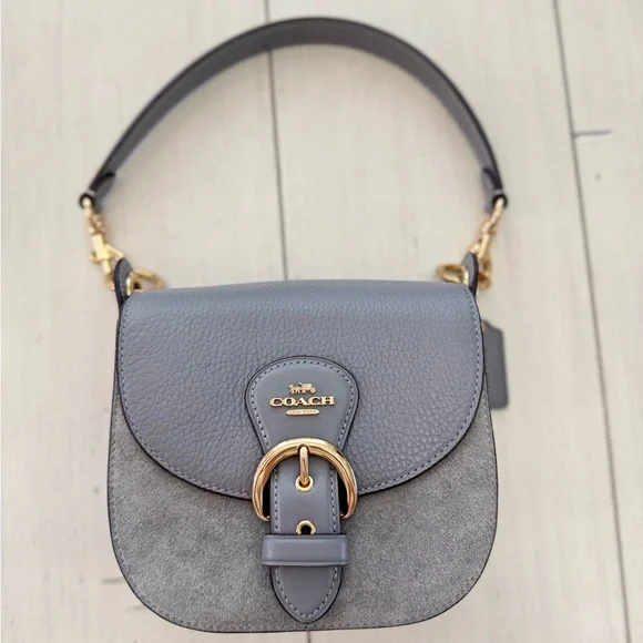 Coach Gray Crossbody Bag with Gold Hardware - Picture 4 of 13